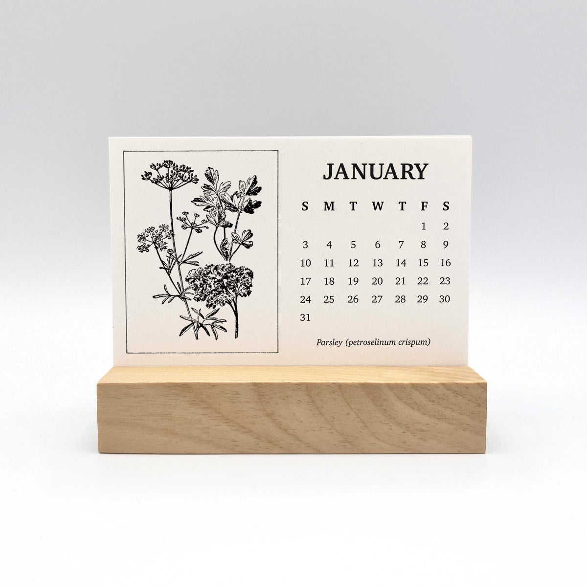 2027 Mini Desk Calendar | Seasonal Harvest