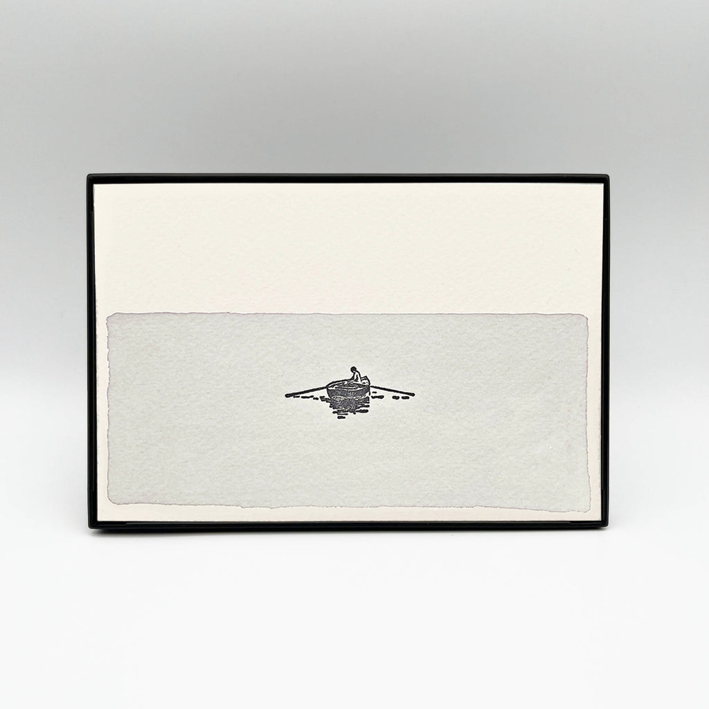 4 x 6" Horizontal Rowboat in Water Artwork