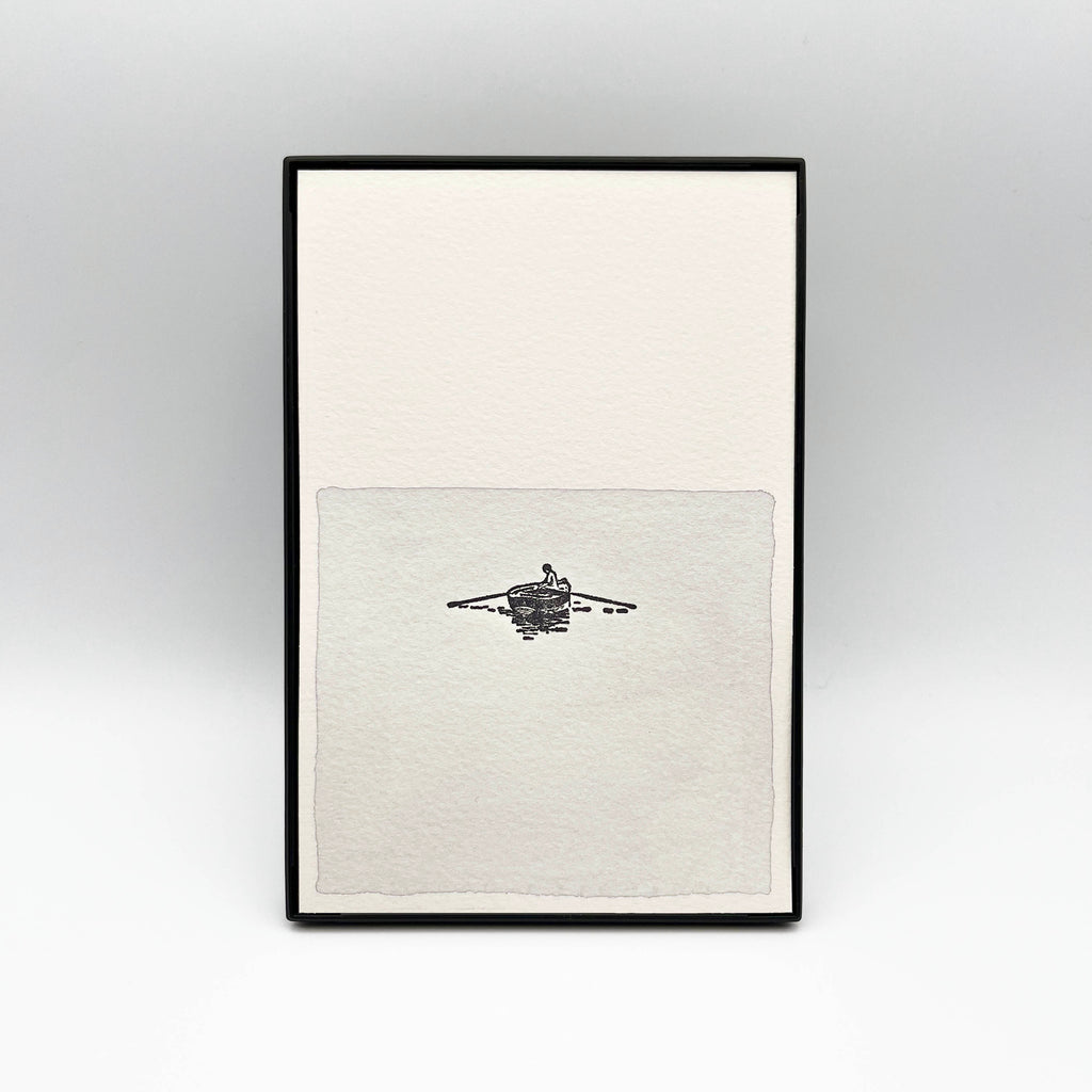 4 x 6" Vertical Rowboat in Water Artwork