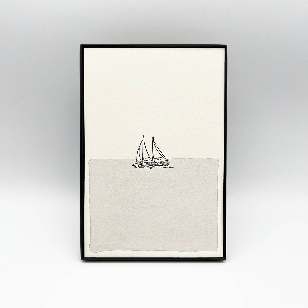 4 x 6" Vertical Sailboat in Water Artwork