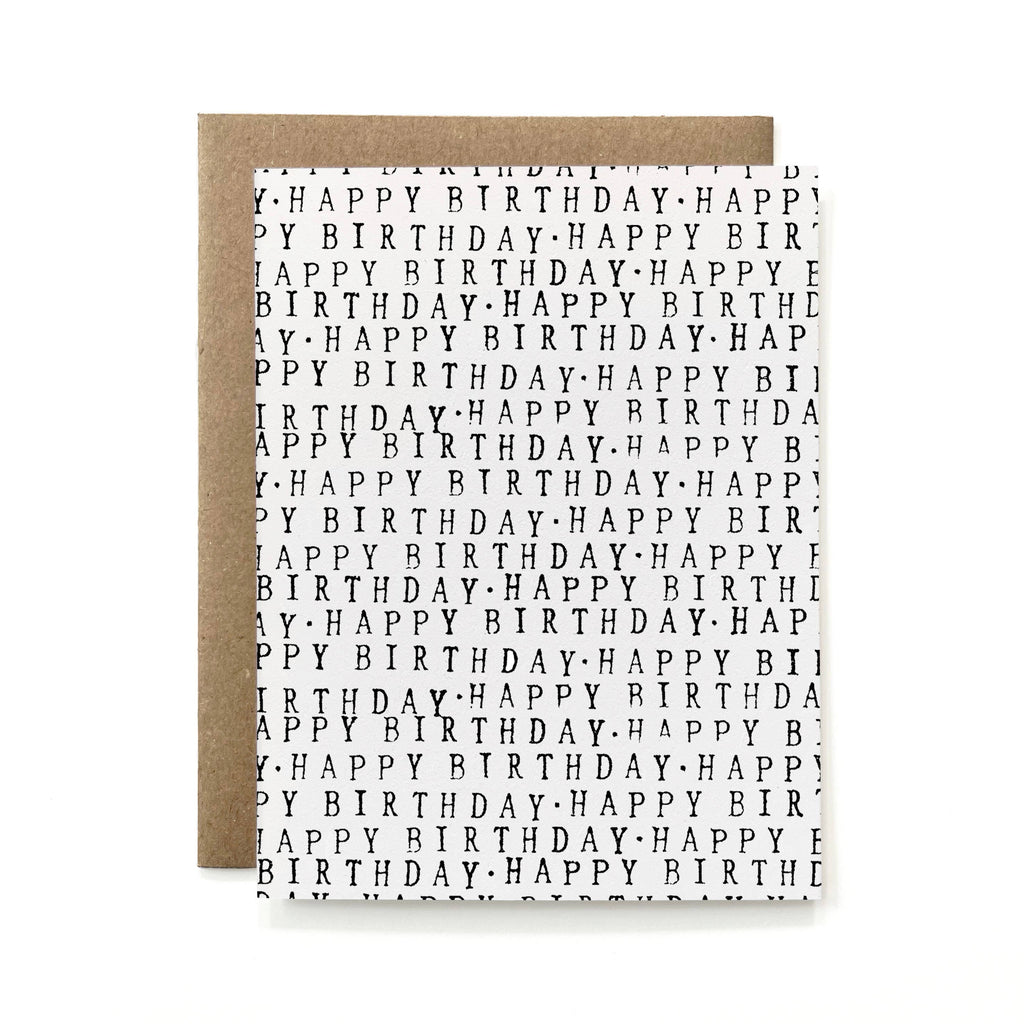 100% Recycled Minimalist Birthday Card