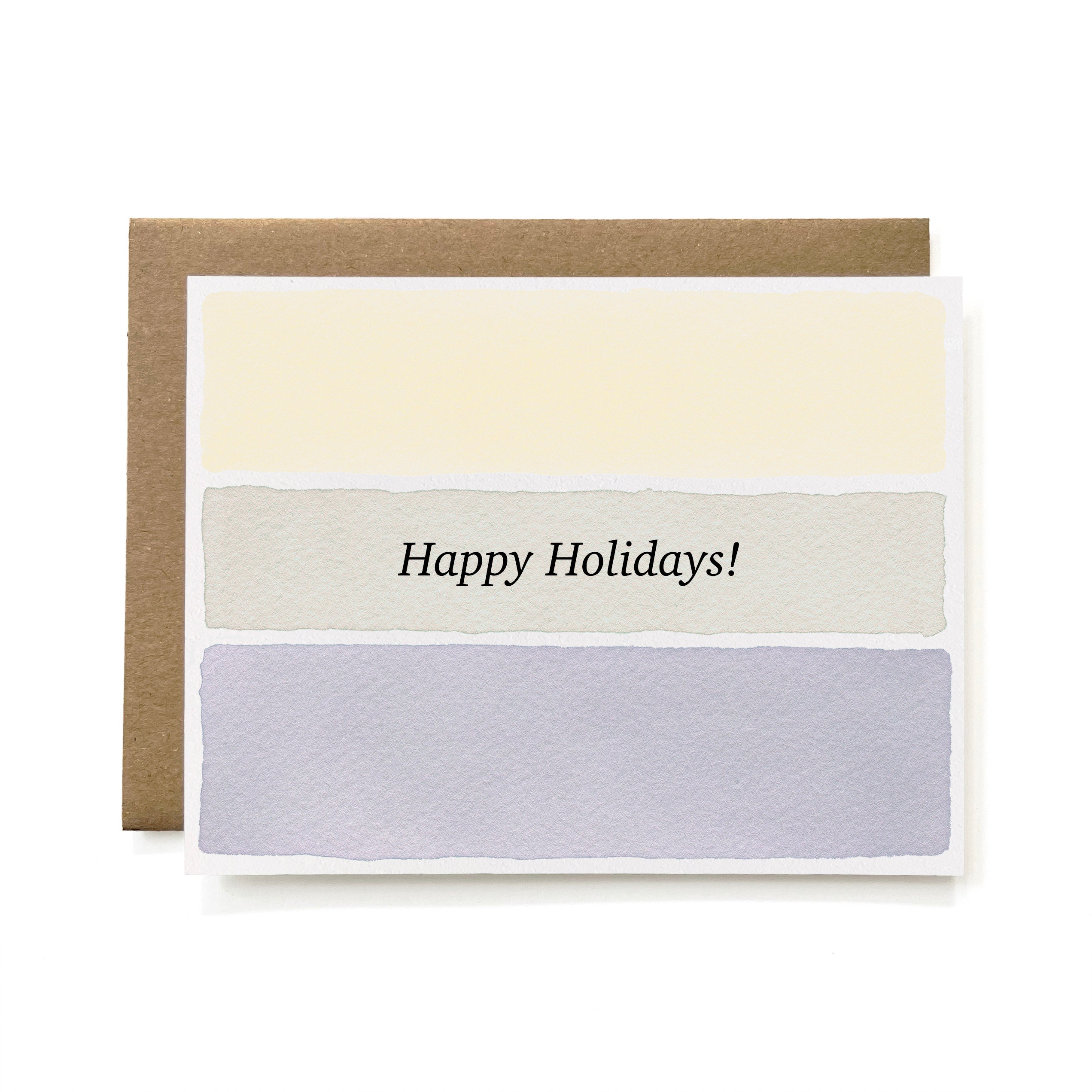 100% Recycled Natural Dye Happy Holidays Card - H. Stripes