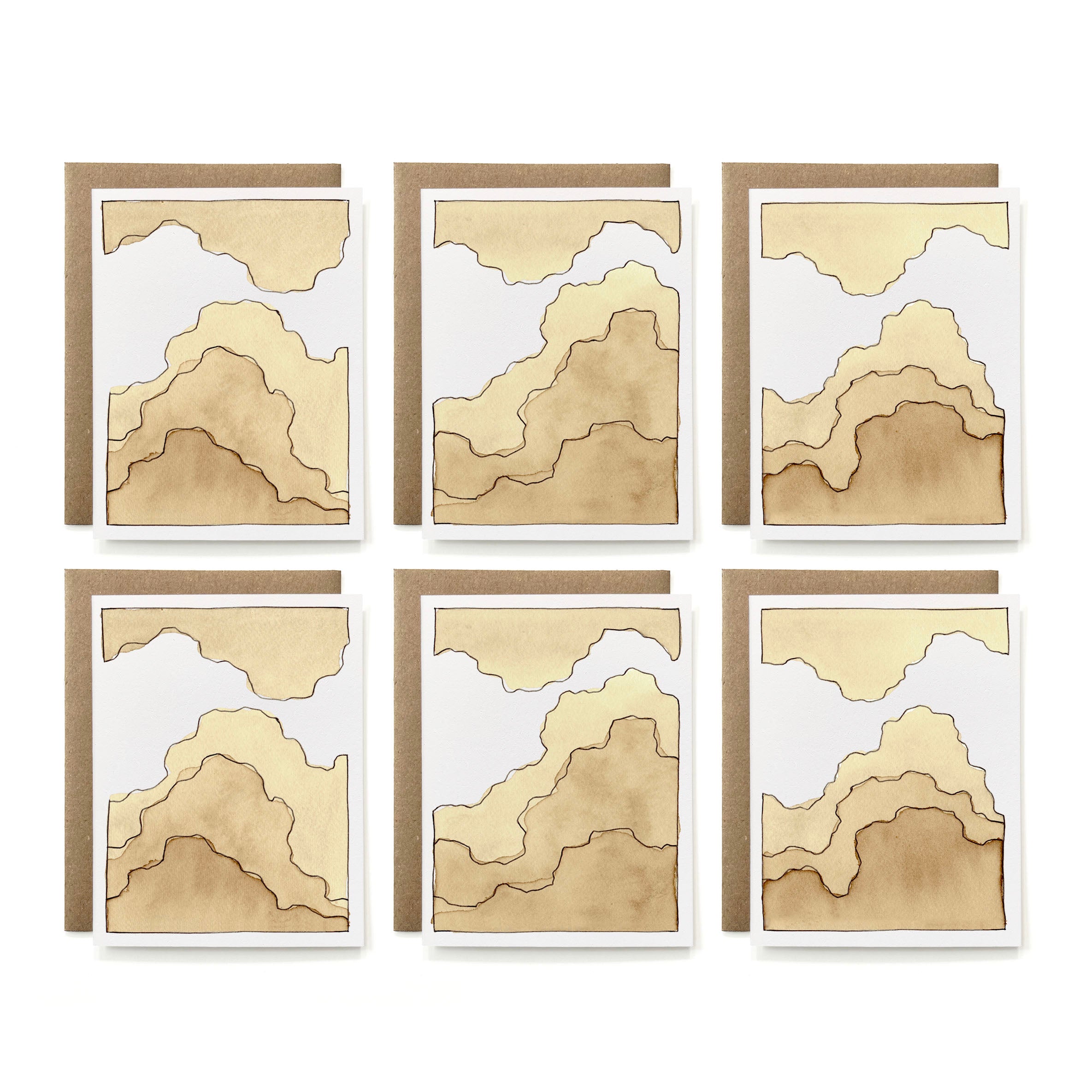 Set of 6 - 100% Recycled Cloudscape Card Collection