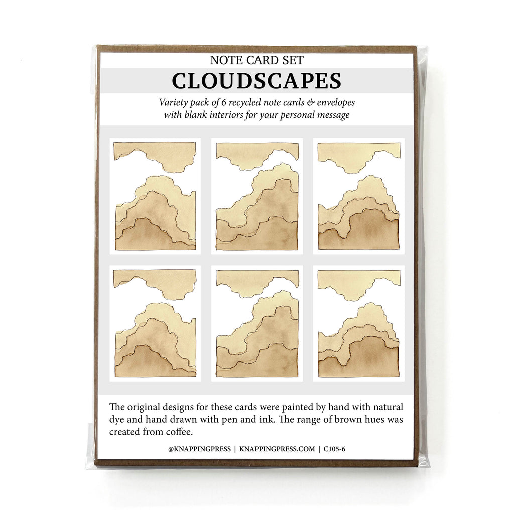 Set of 6 - 100% Recycled Cloudscape Card Collection