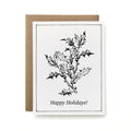 100% Recycled Happy Holidays Card - B&W Holly