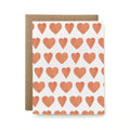 100% Recycled Heart Pattern Card