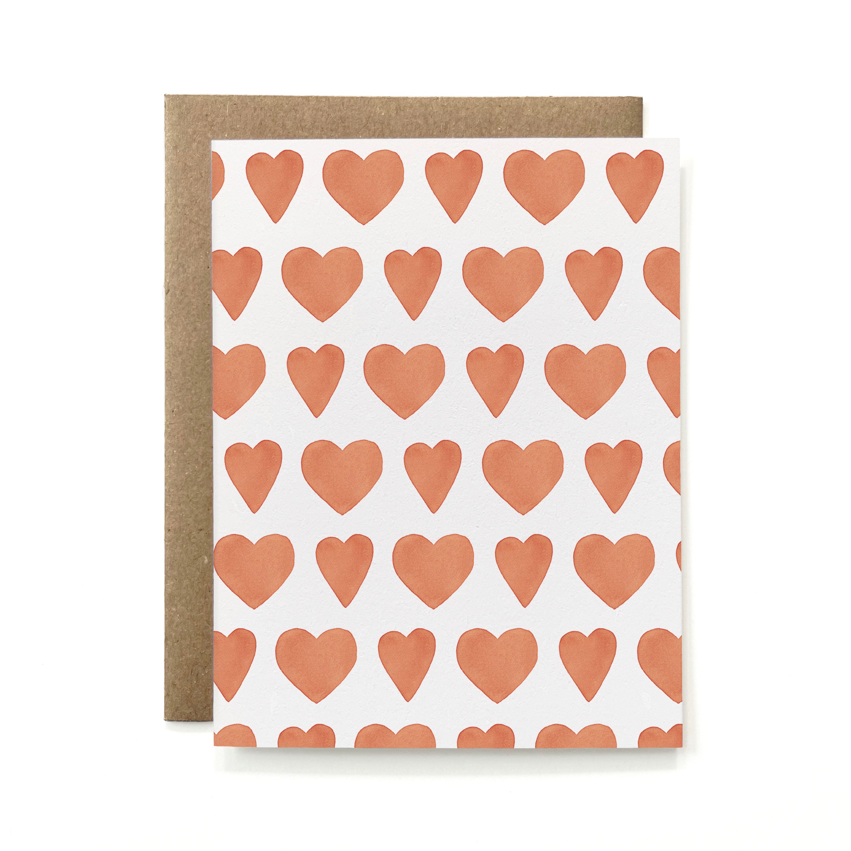 100% Recycled Heart Pattern Card