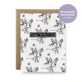 100% Recycled Botanical Mother's Day Card - B&W Strawberry