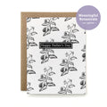 100% Recycled Botanical Father's Day Card - B&W Blackberry
