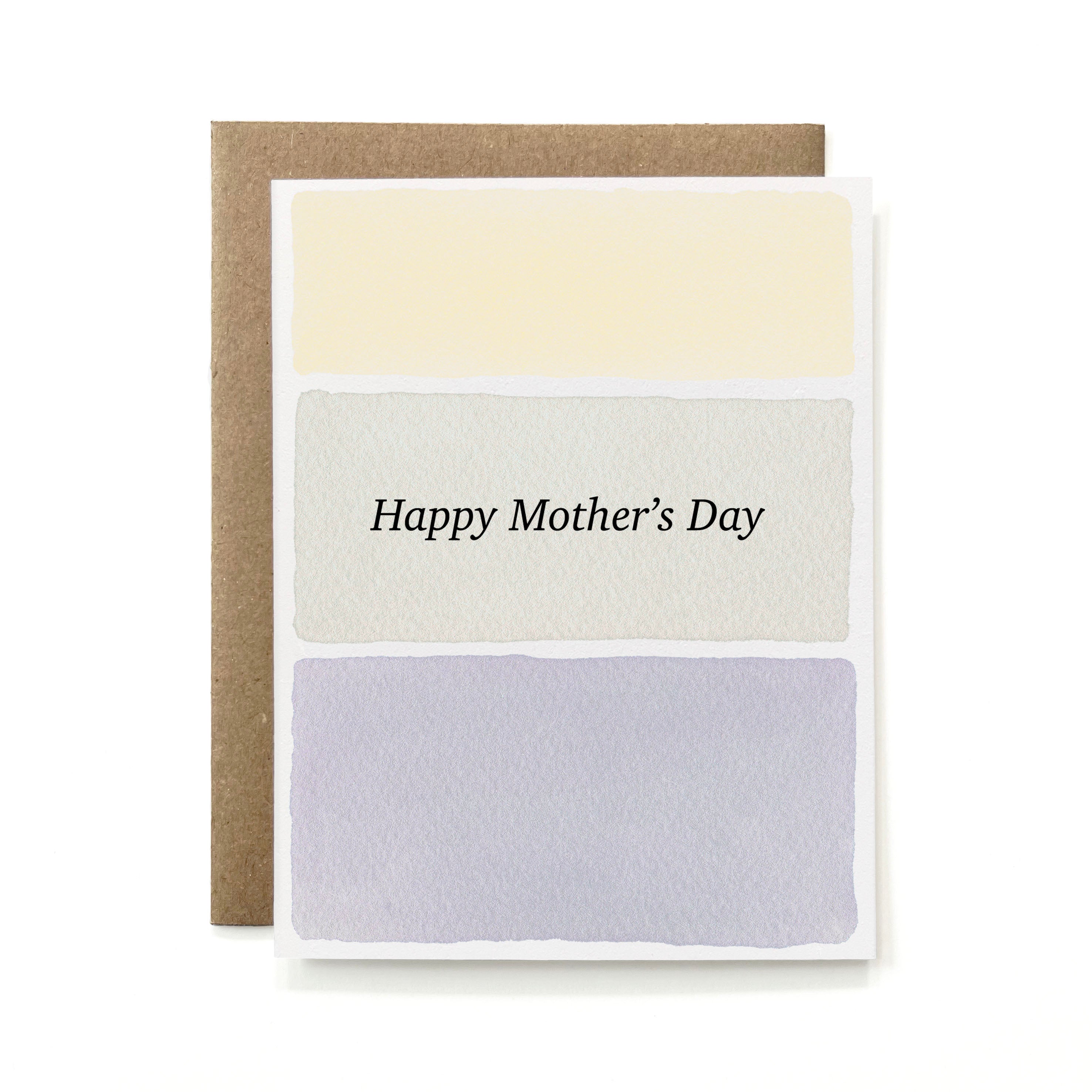 100% Recycled Natural Dye Mother's Day Card - Vert. Stripes