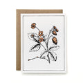 100% Recycled Painted Botanical Card - Strawberry Plant