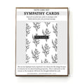 Set of 6 - 100% Recycled Sympathy Cards - Tea Tree