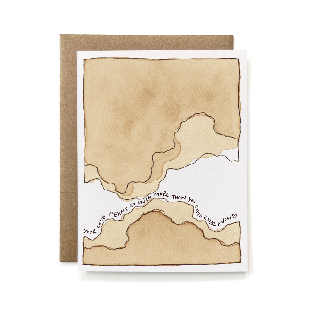 100% Recycled Your Love Means So Much Card