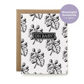 100% Recycled Botanical New Baby Congratulations Card - Fig