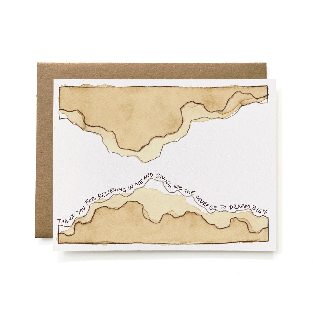 100% Recycled Thank You for Believing In Me Card