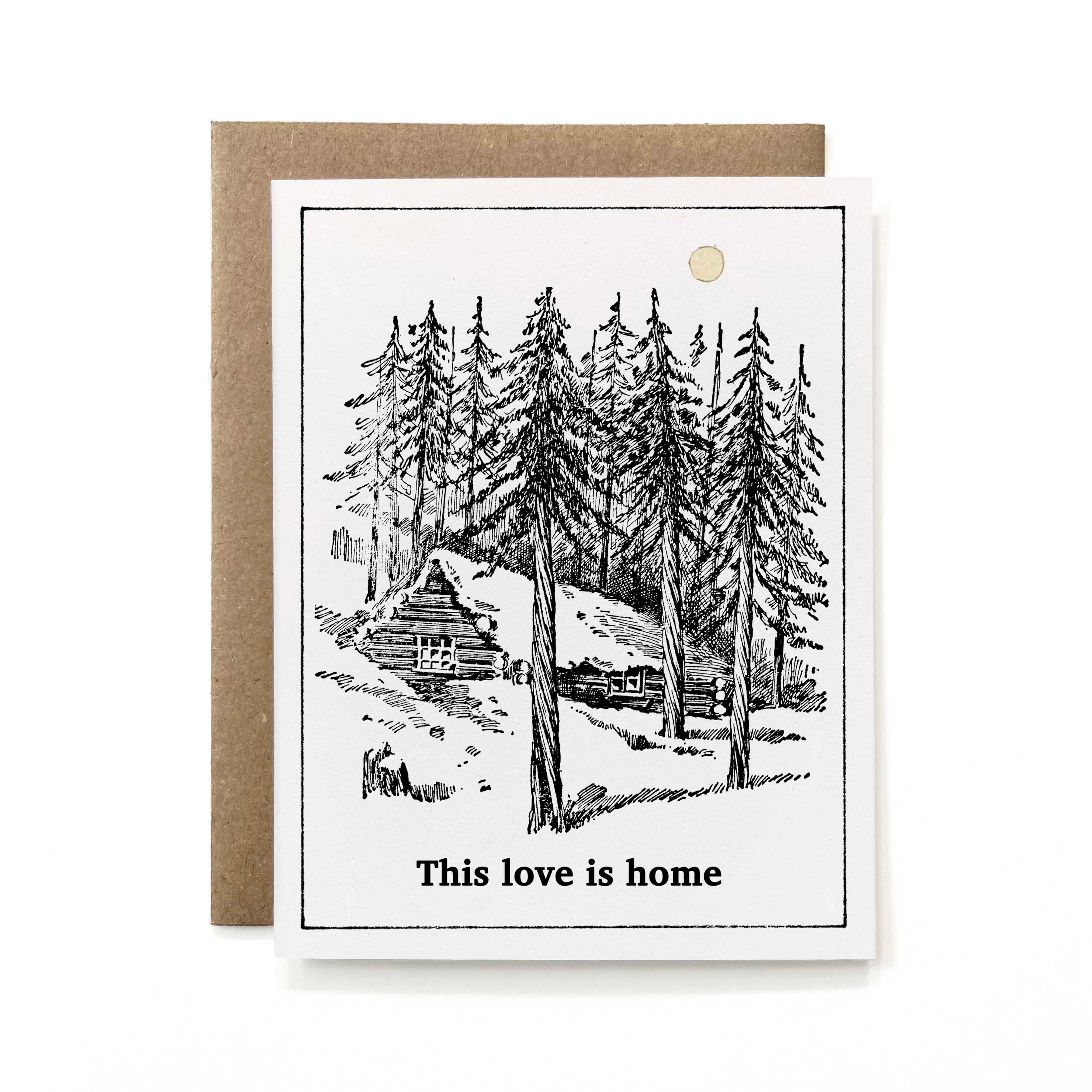 100% Recycled This Love is Home Card