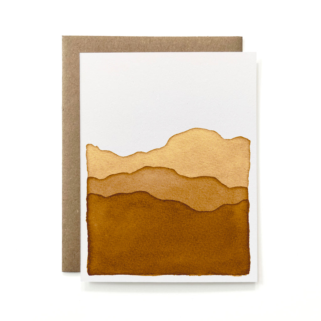 100% Recycled Blue Ridge Mountains in Brown Card