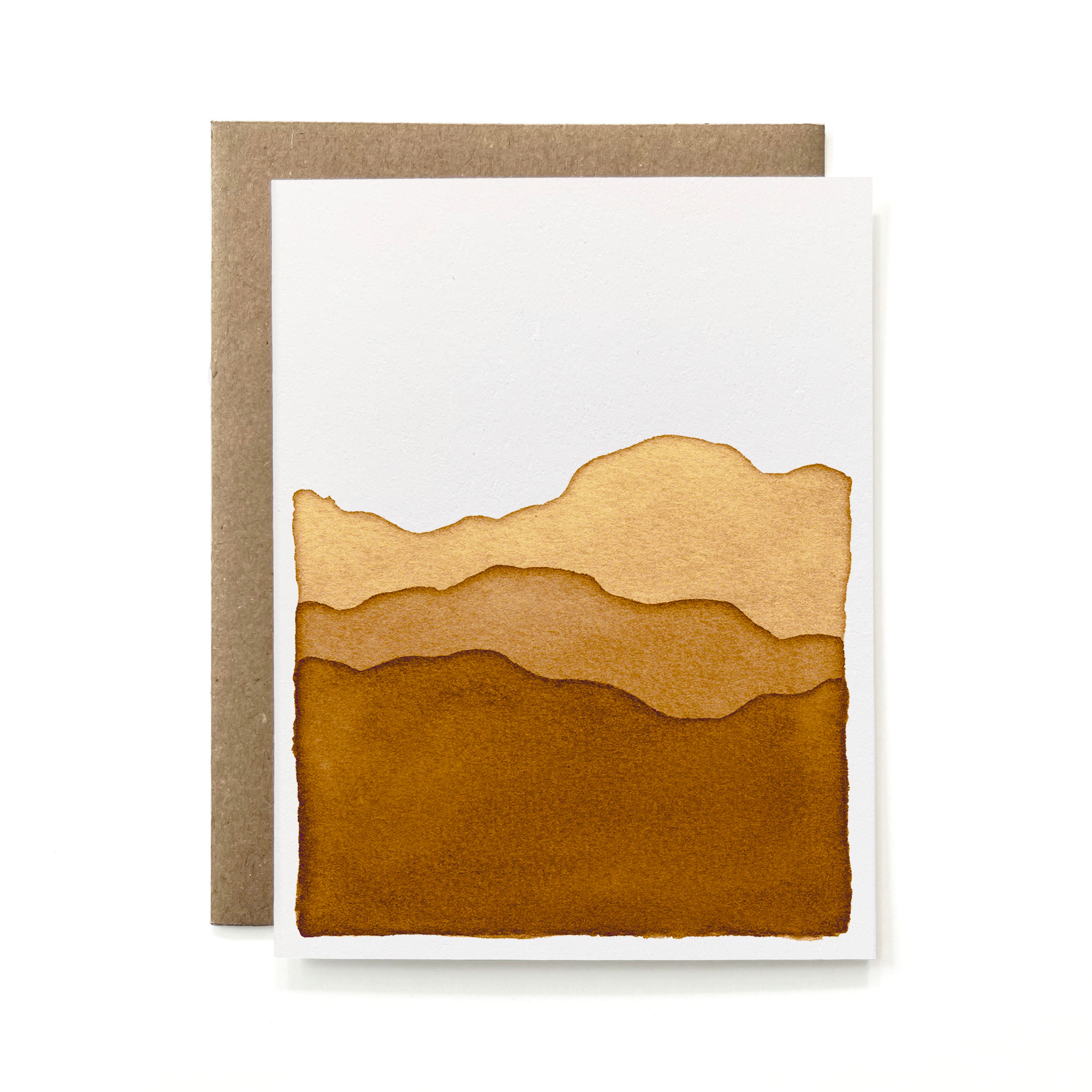100% Recycled Blue Ridge Mountains in Brown Card