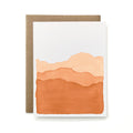 100% Recycled Blue Ridge Mountains in Peach Card