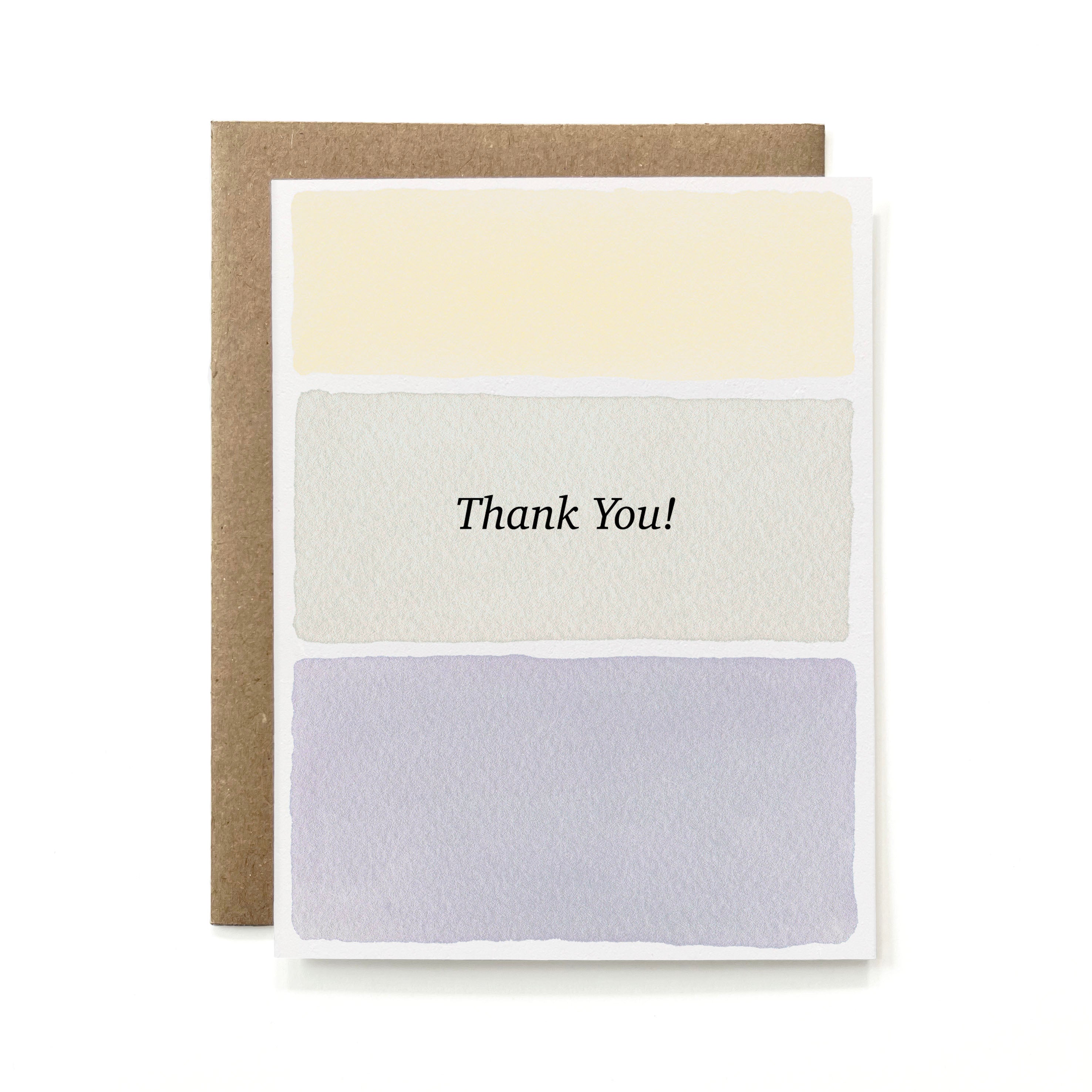 100% Recycled Natural Dye Thank You Card - Vertical Stripes