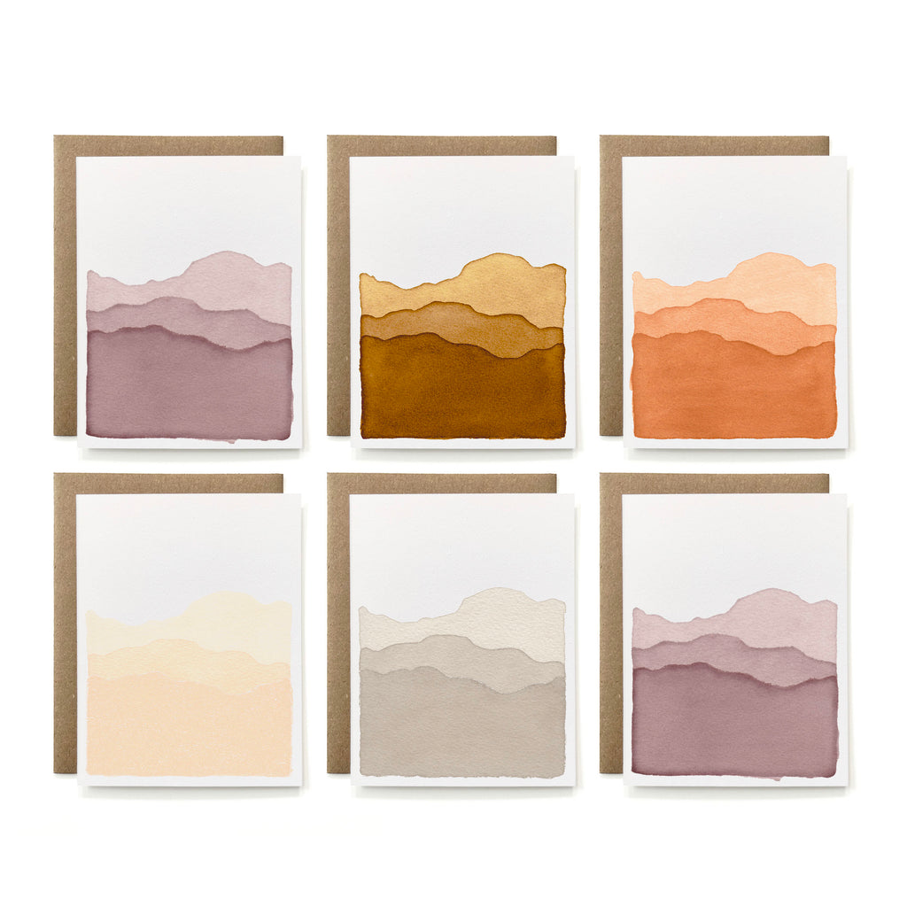 Set of 6 - 100% Recycled Blue Ridge Mountains Card Collection