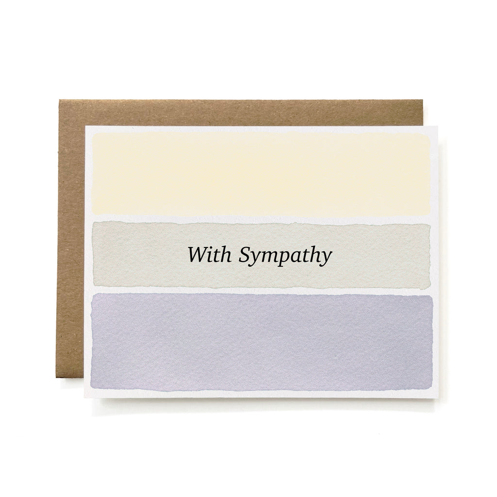 100% Recycled Natural Dye Sympathy Card - Horizontal Stripes
