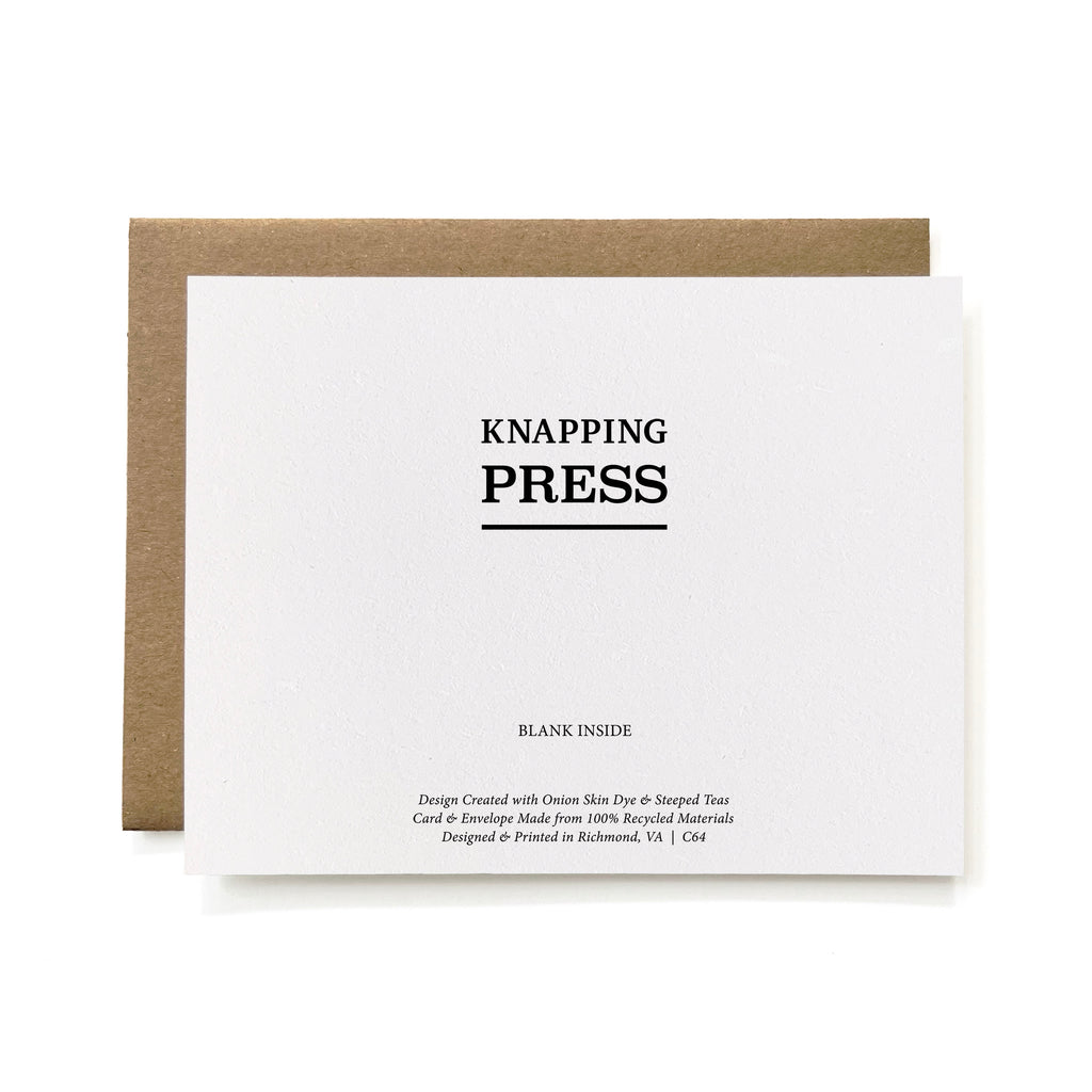 100% Recycled Natural Dye Sympathy Card - Horizontal Stripes