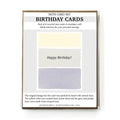Set of 6 - 100% Recycled Birthday Cards - Vertical Stripes