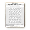 Set of 6 - 100% Recycled Thank You Cards - Minimalist Text