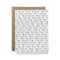 100% Recycled Minimalist Thank You Card