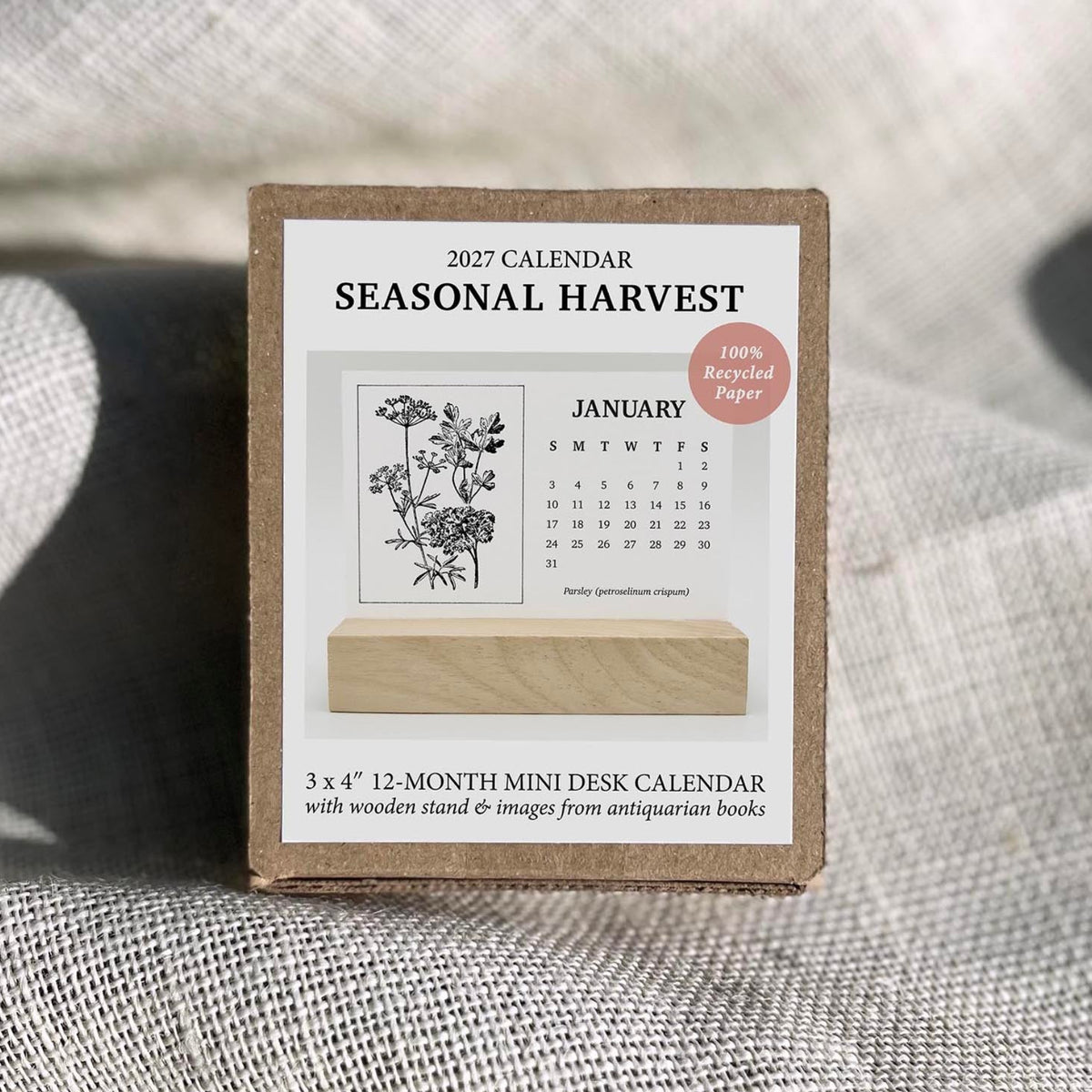 2027 Mini Desk Calendar | Seasonal Harvest