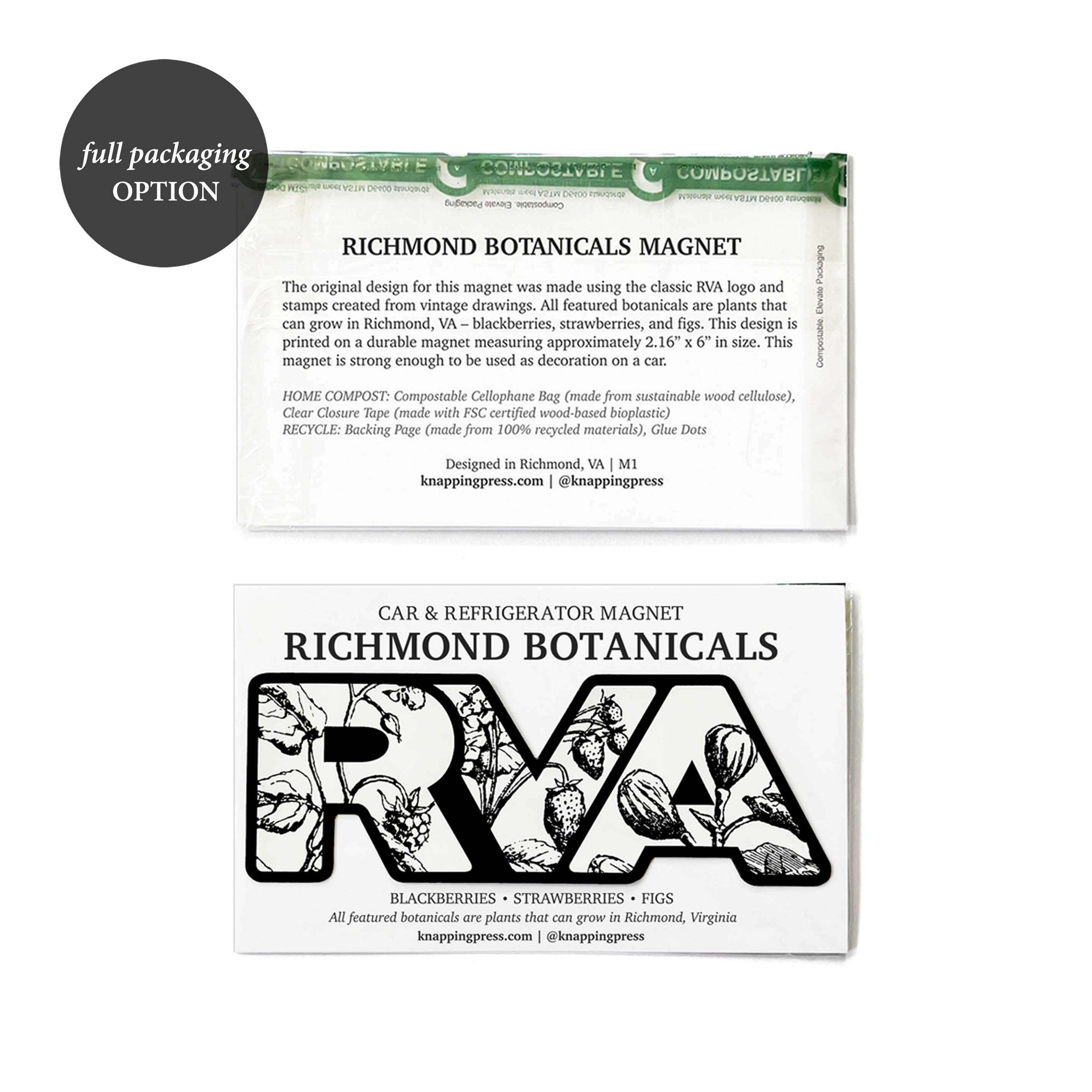 RVA Botanicals Magnet | Car Decal & Refrigerator Magnet