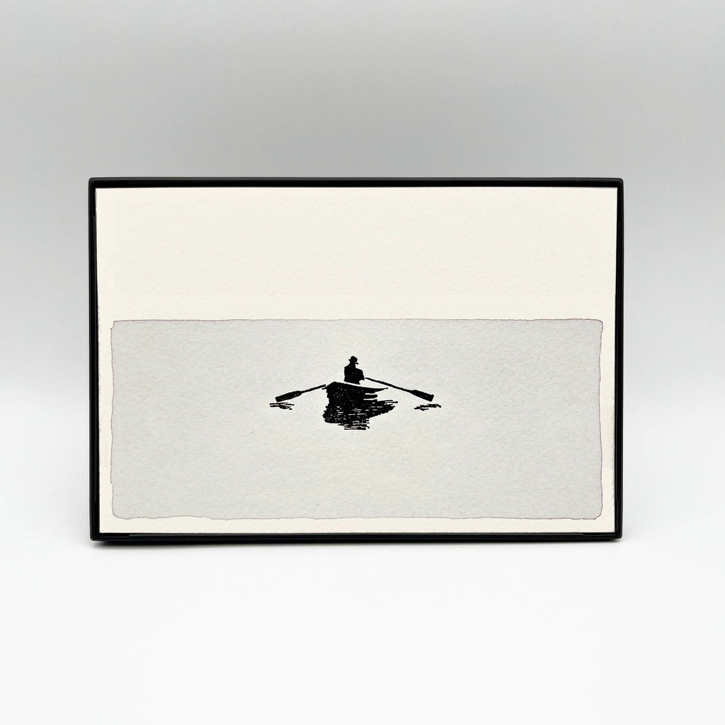 4 x 6" Horizontal Rowboat in Water II Artwork