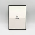 5 x 7" Vertical Sailboat in Water Artwork