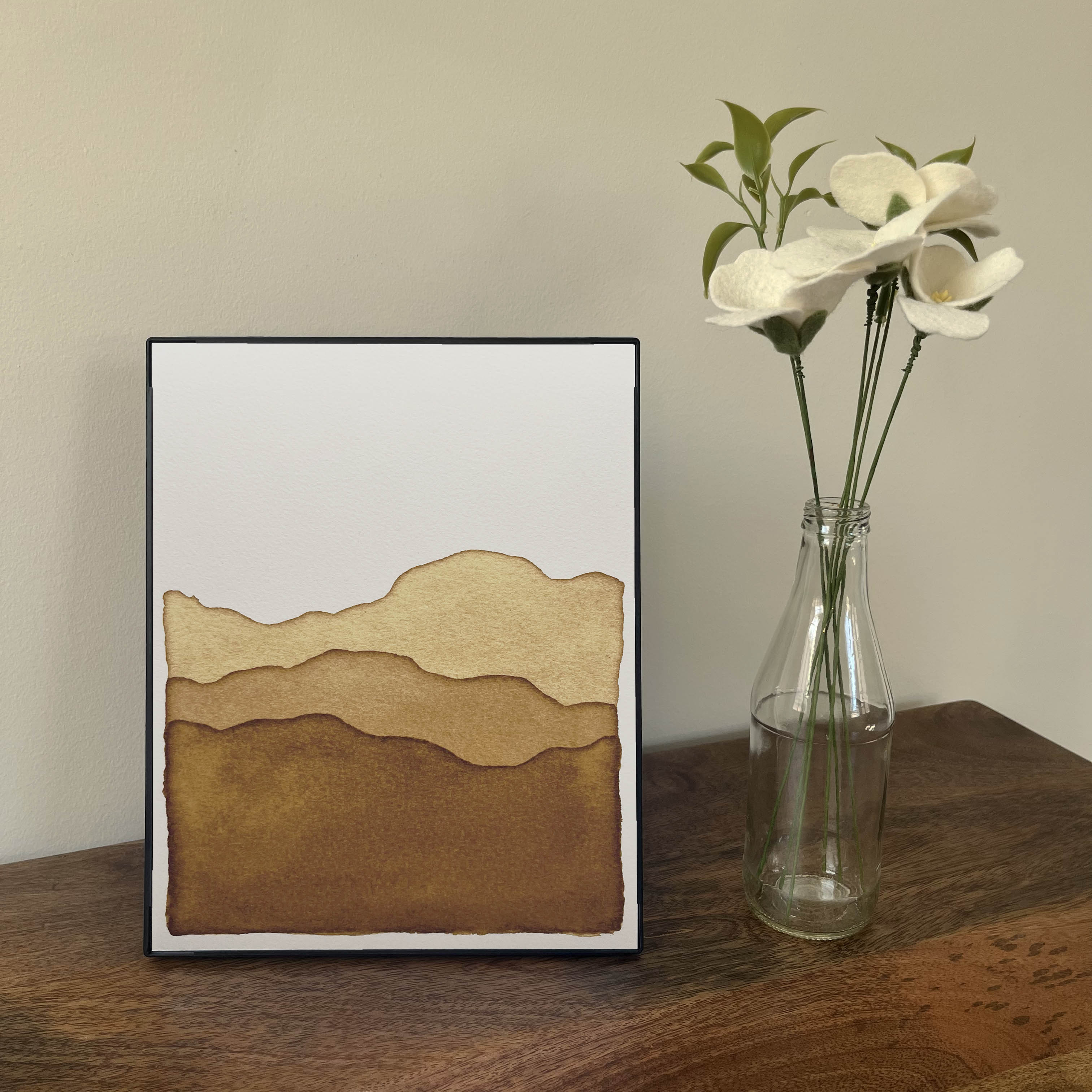 8 x 10" Blue Ridge Mountains in Brown Print