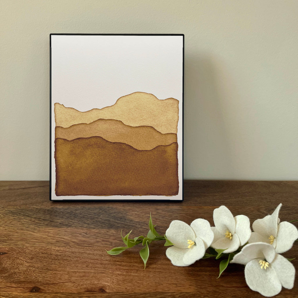 8 x 10" Blue Ridge Mountains in Brown Print