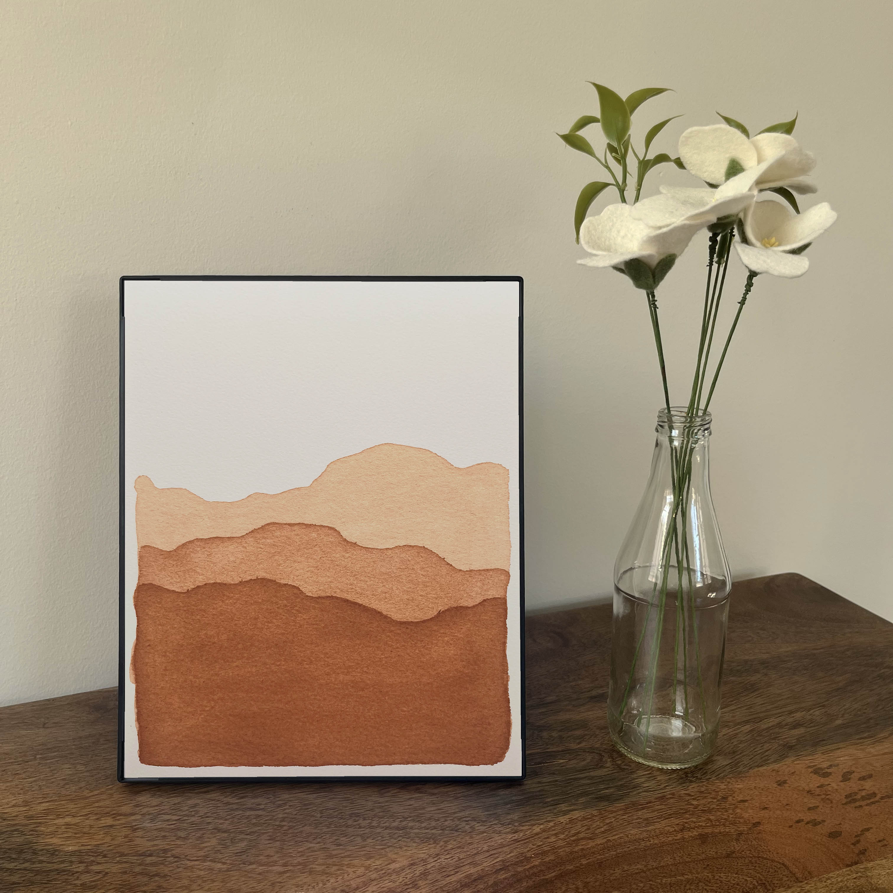 8 x 10" Blue Ridge Mountains in Peach Print
