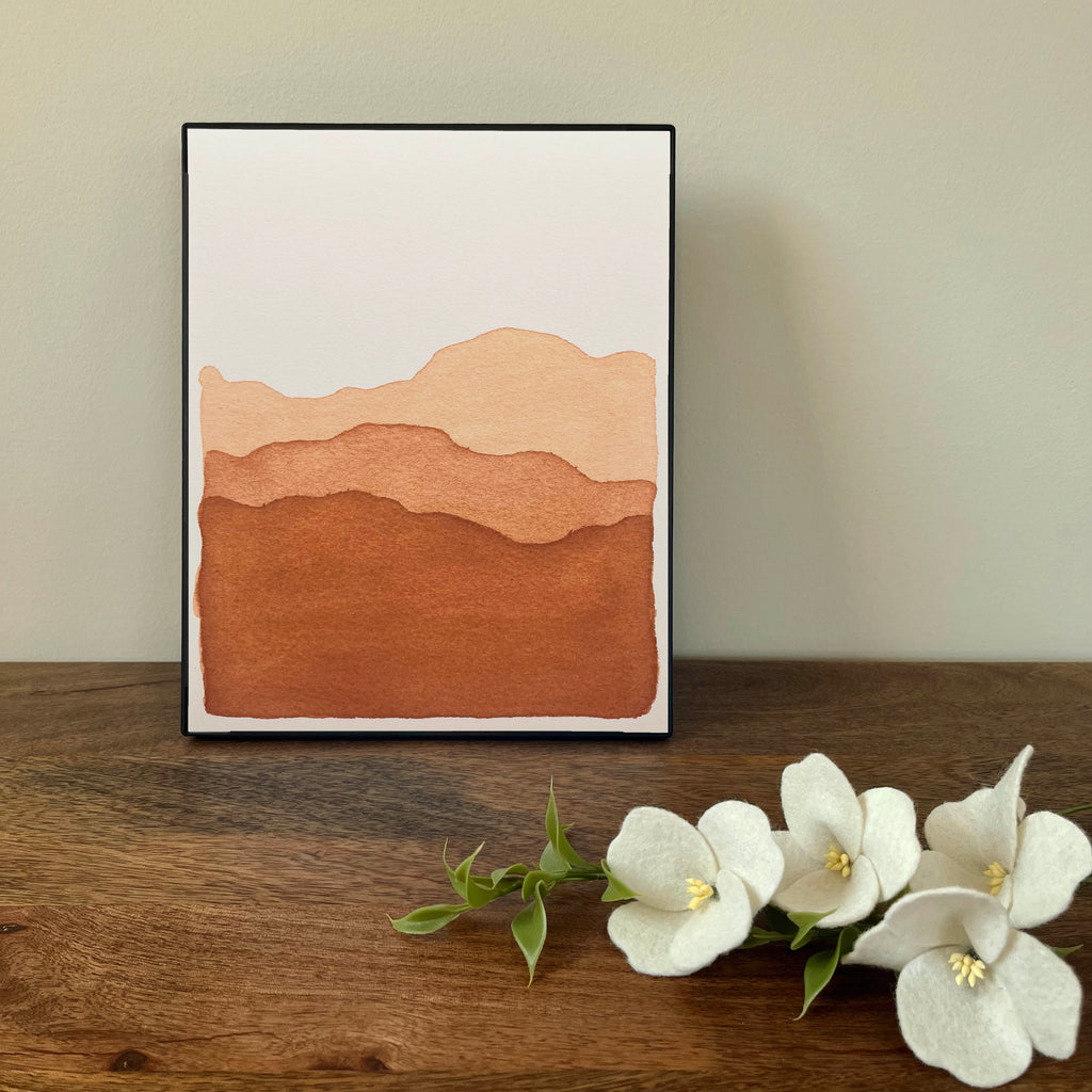 8 x 10" Blue Ridge Mountains in Peach Print
