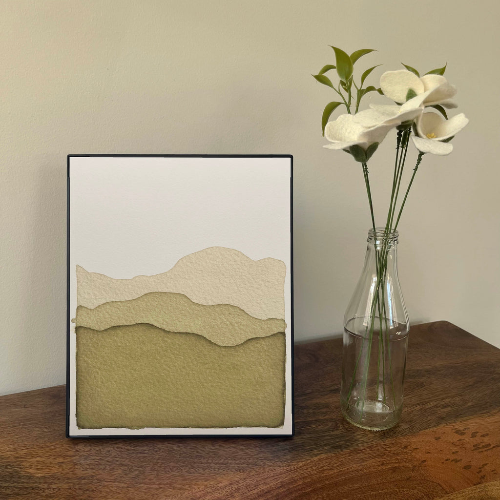8 x 10" Blue Ridge Mountains in Olive Print