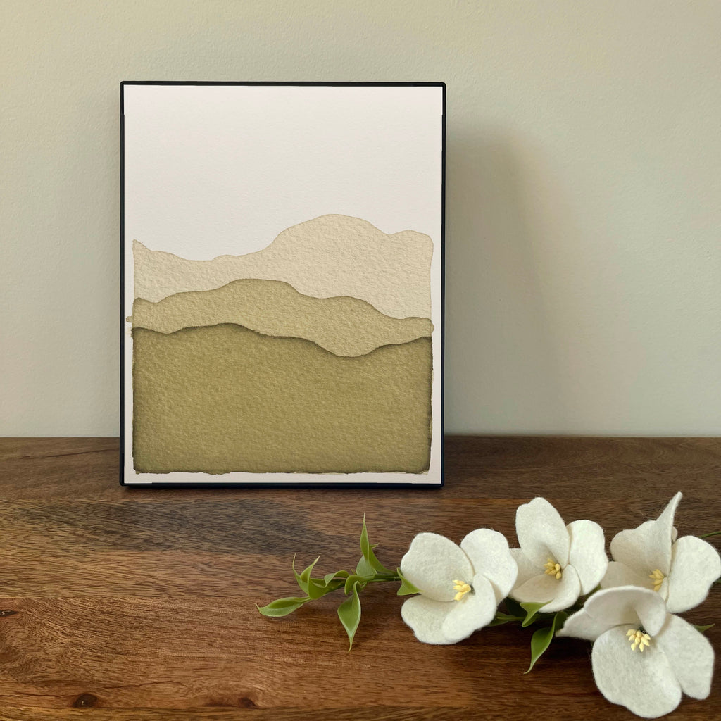 8 x 10" Blue Ridge Mountains in Olive Print