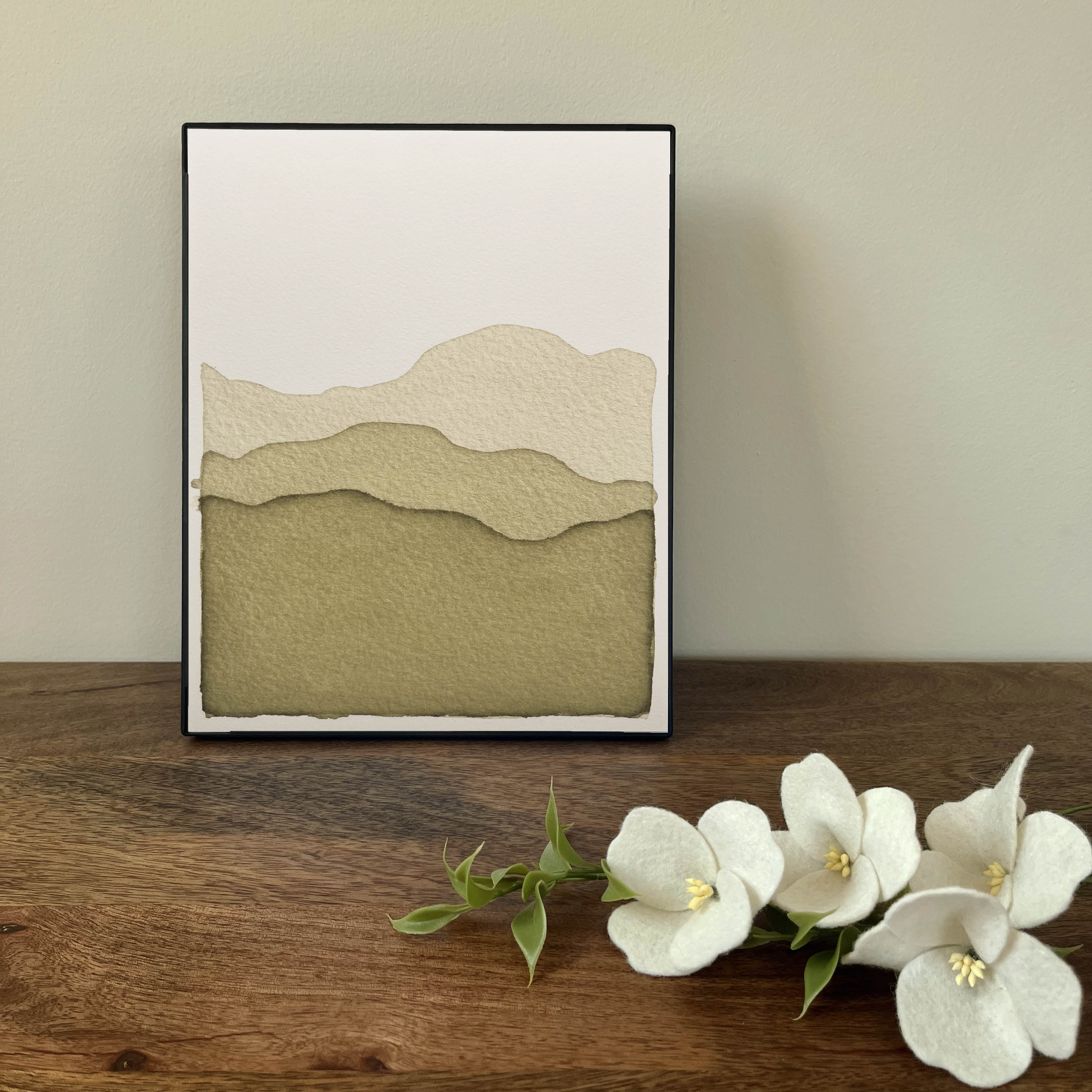 8 x 10" Blue Ridge Mountains in Olive Print