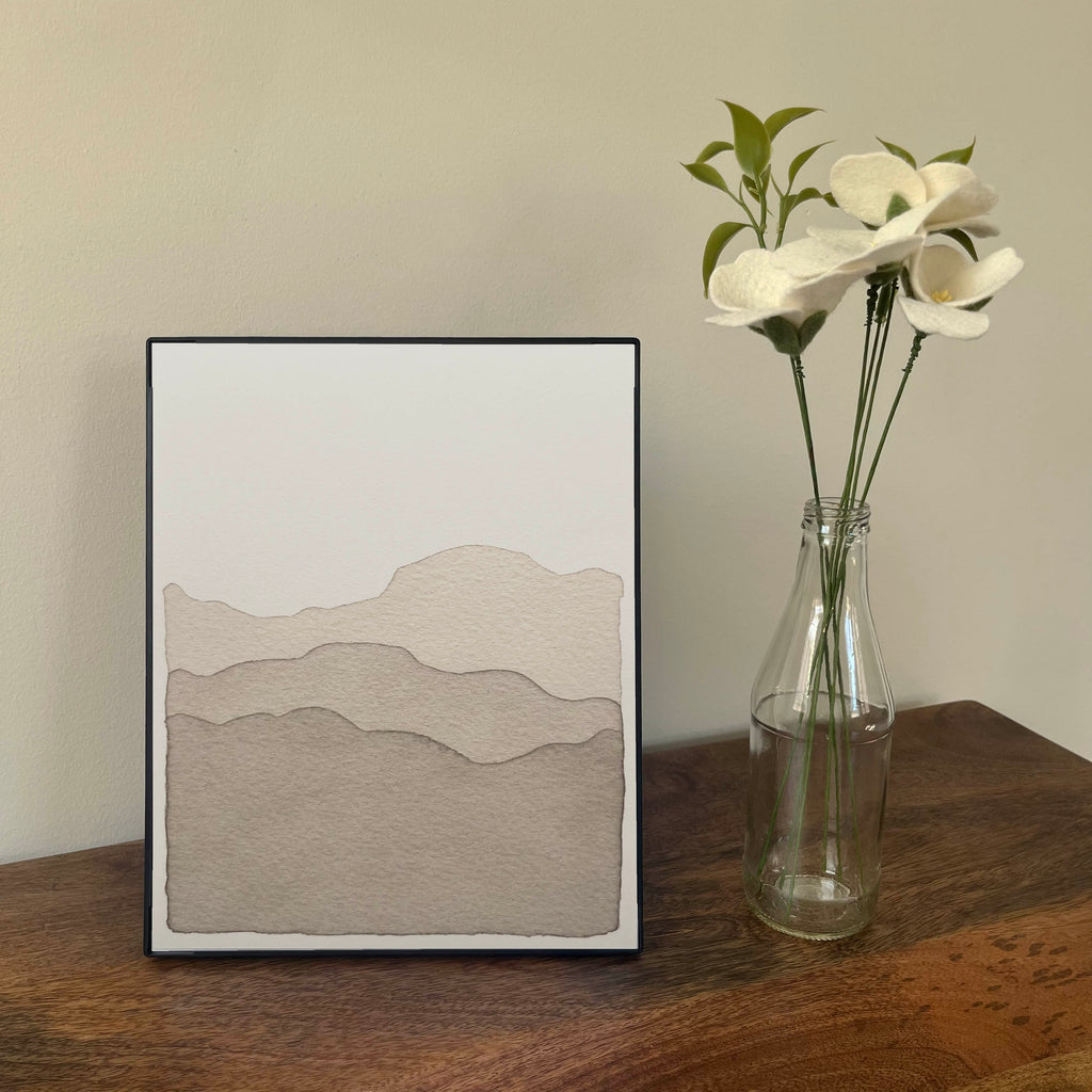 8 x 10" Blue Ridge Mountains in Grey Print