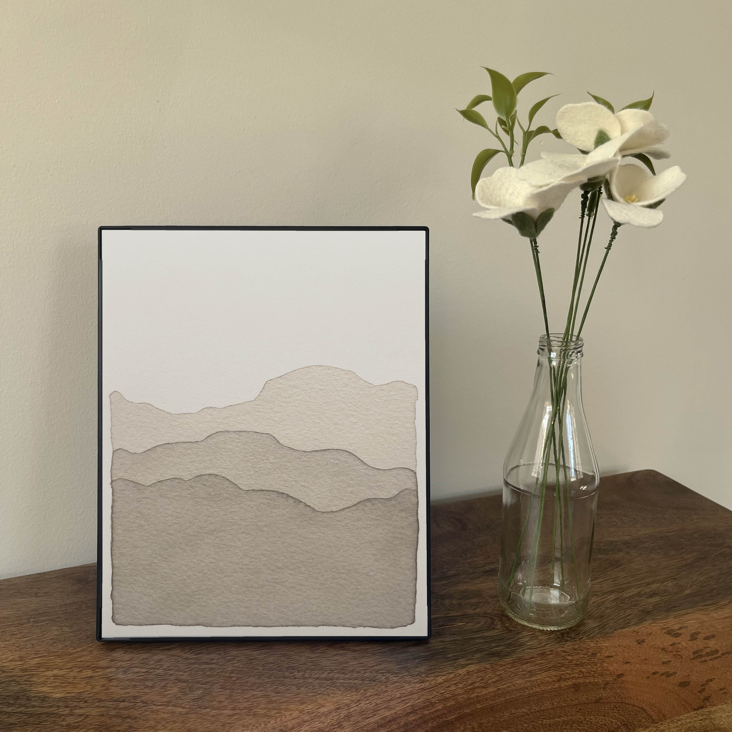 8 x 10" Blue Ridge Mountains in Grey Print