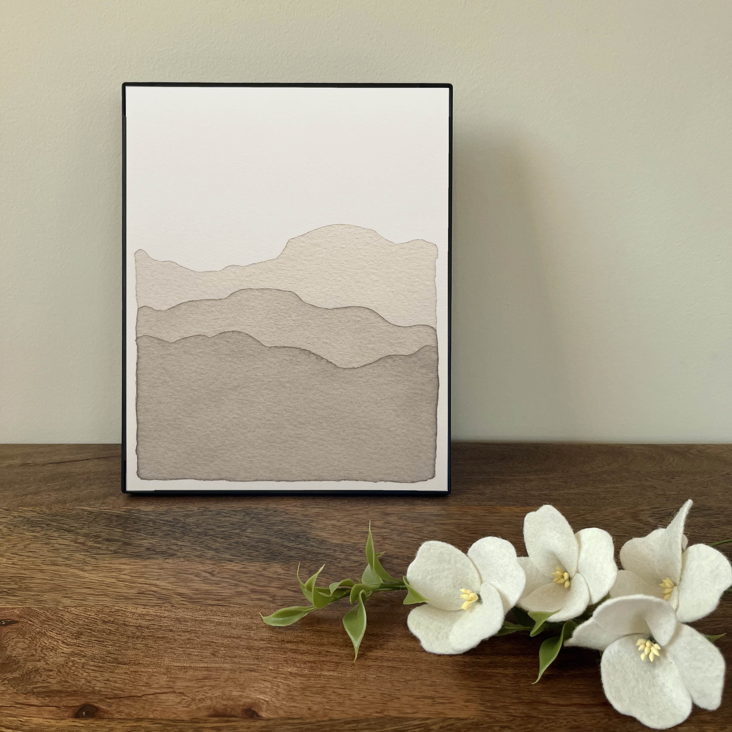 8 x 10" Blue Ridge Mountains in Grey Print