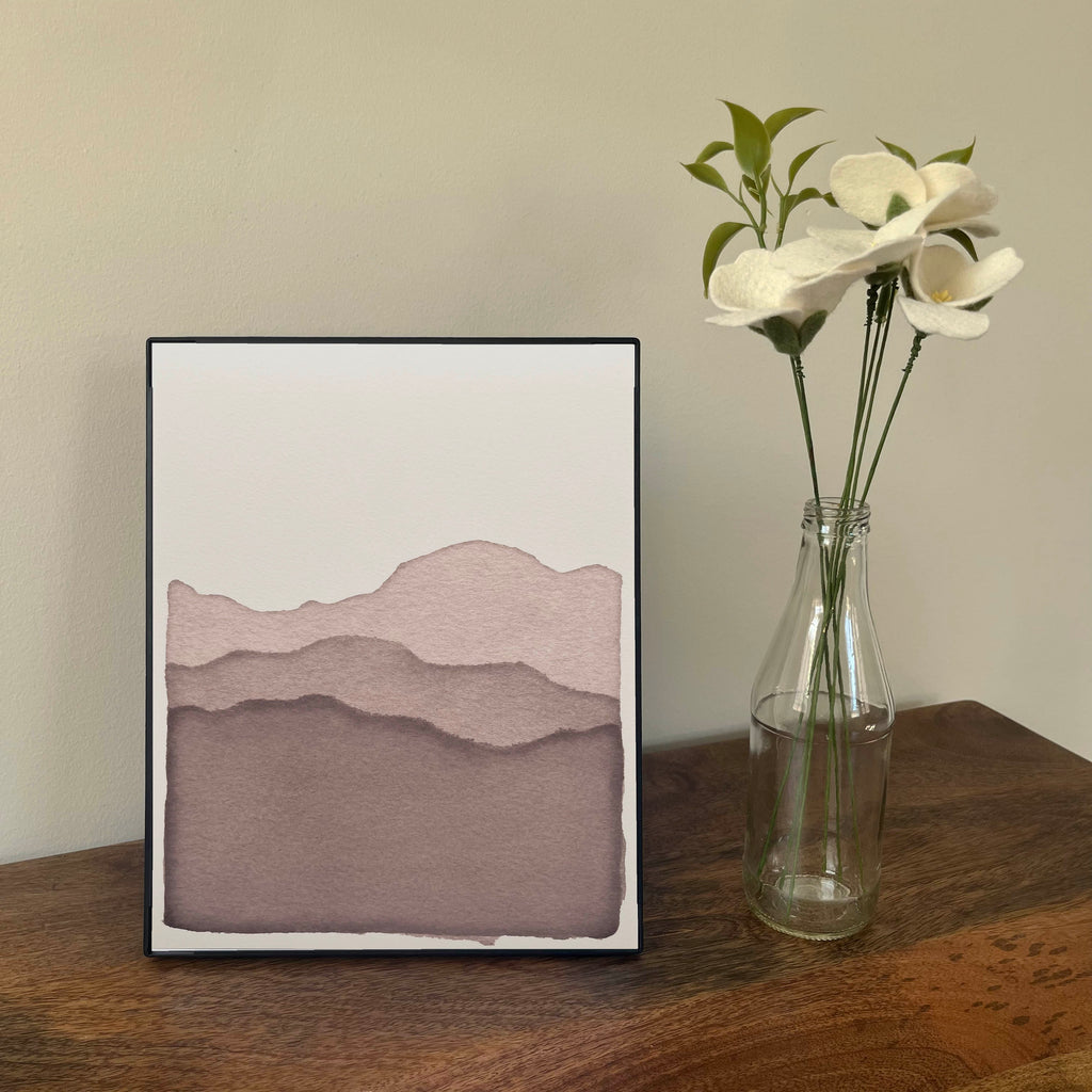 8 x 10" Blue Ridge Mountains in Purple Print