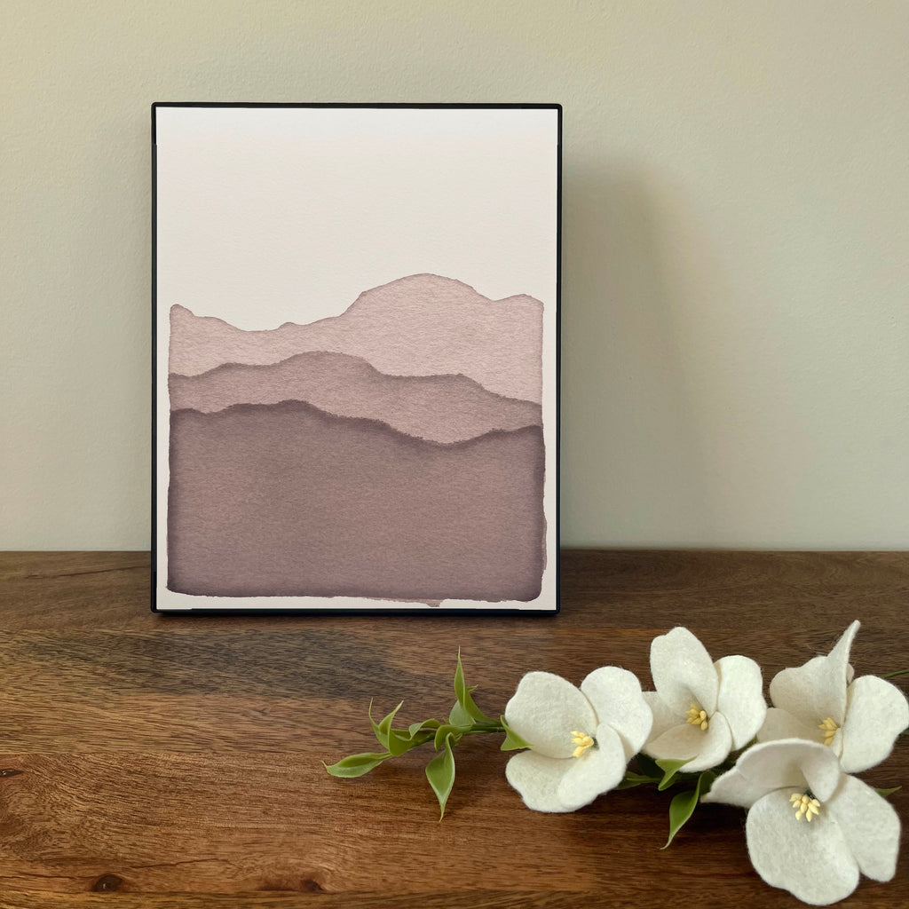 8 x 10" Blue Ridge Mountains in Purple Print