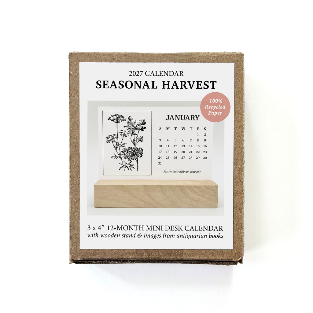 2027 Mini Desk Calendar | Seasonal Harvest
