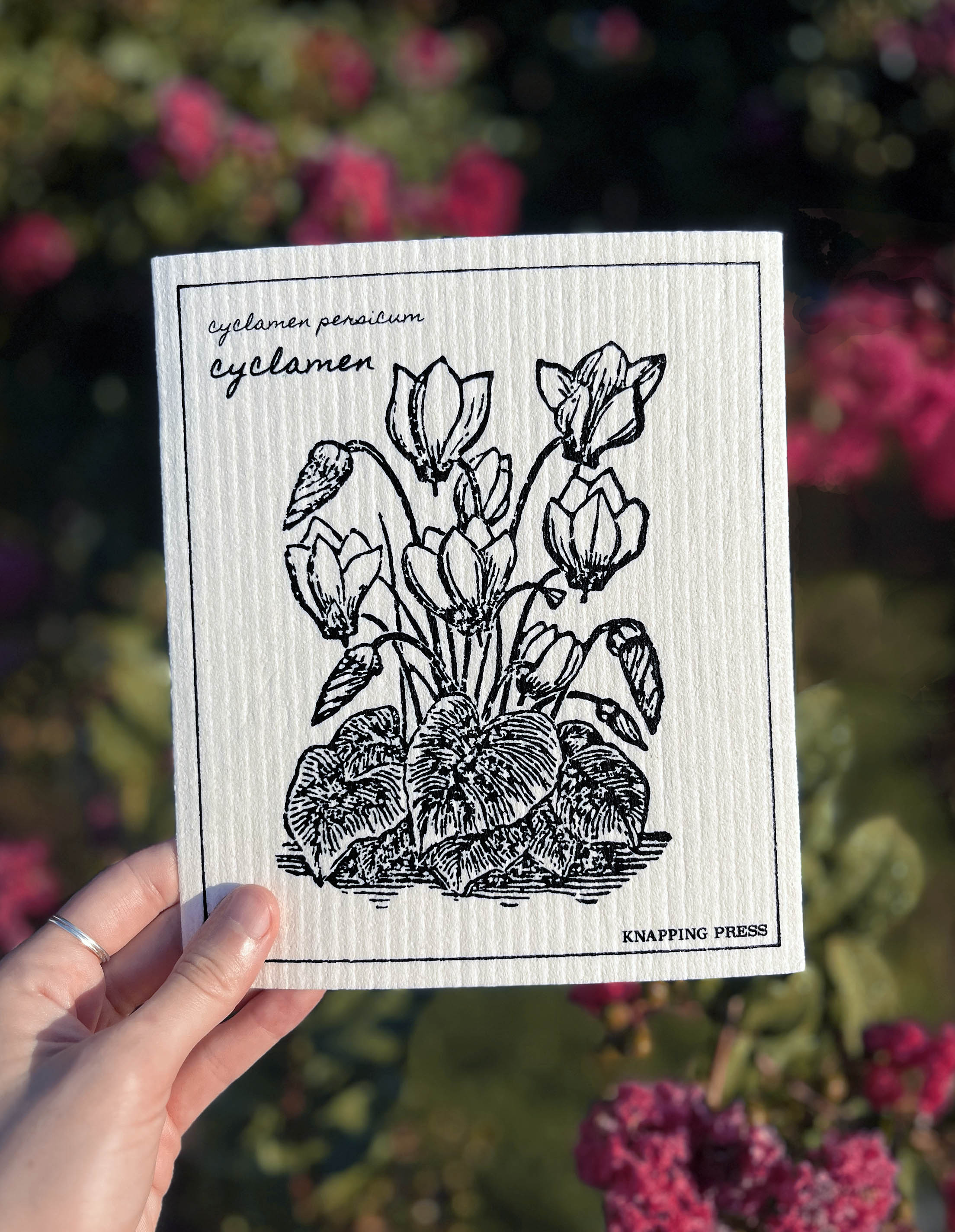 Swedish Dishcloth - Cyclamen