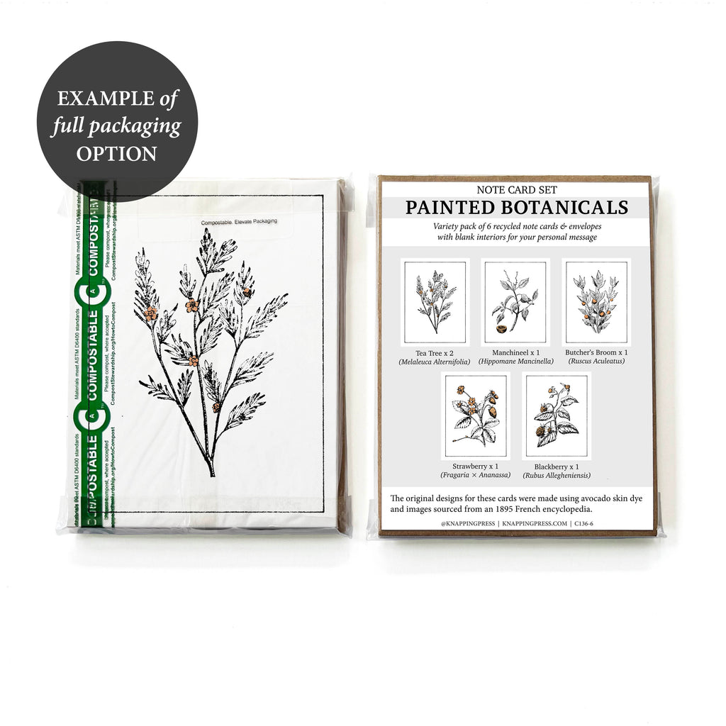 Set of 6 - 100% Recycled Birthday Cards - Pear Tree