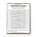 Set of 6 - 100% Recycled Birthday Cards - Minimalist Text